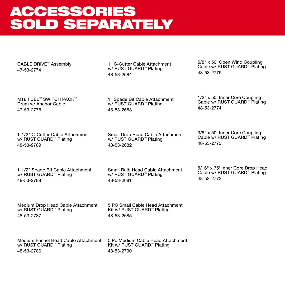Milwaukee 2775E-211, M18 FUEL™ SWITCH PACK™ Sectional Drum Machine with 5/8” Open Wind Cable - Image 14