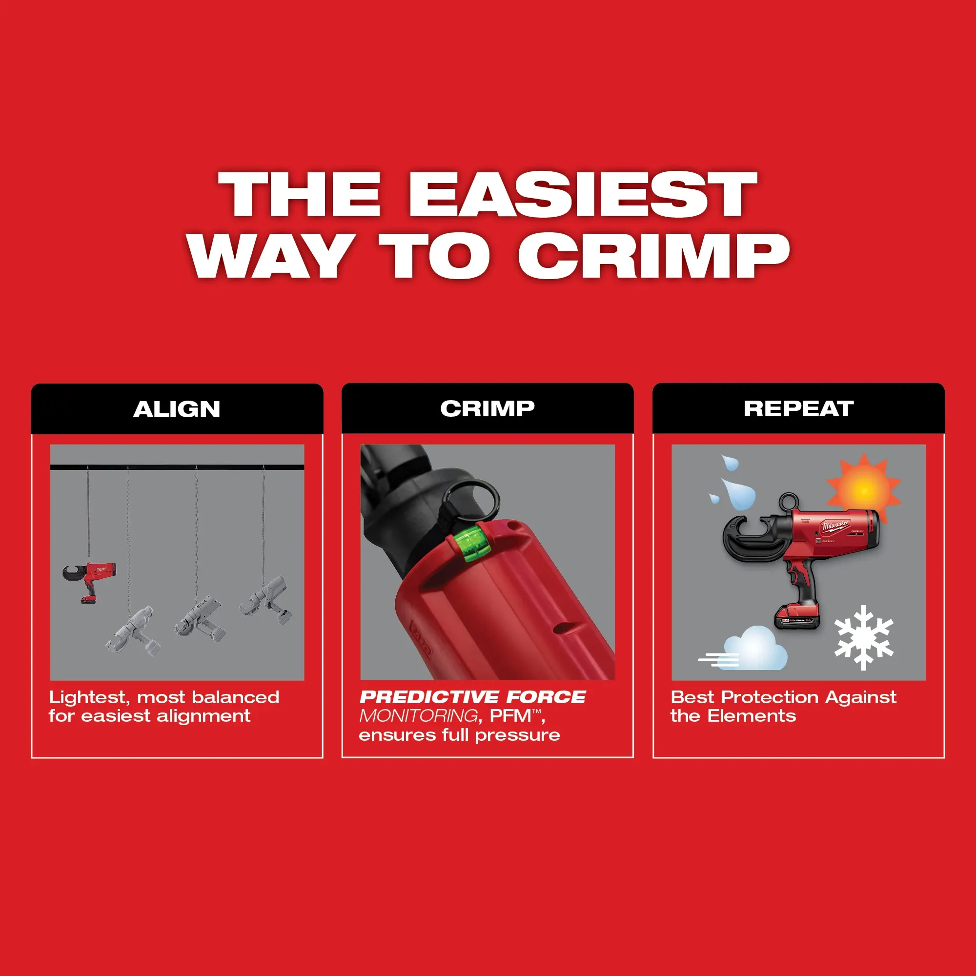 Milwaukee 2778-22, M18™ FORCE LOGIC™ 12 Ton Utility Crimper Kit - Image 4