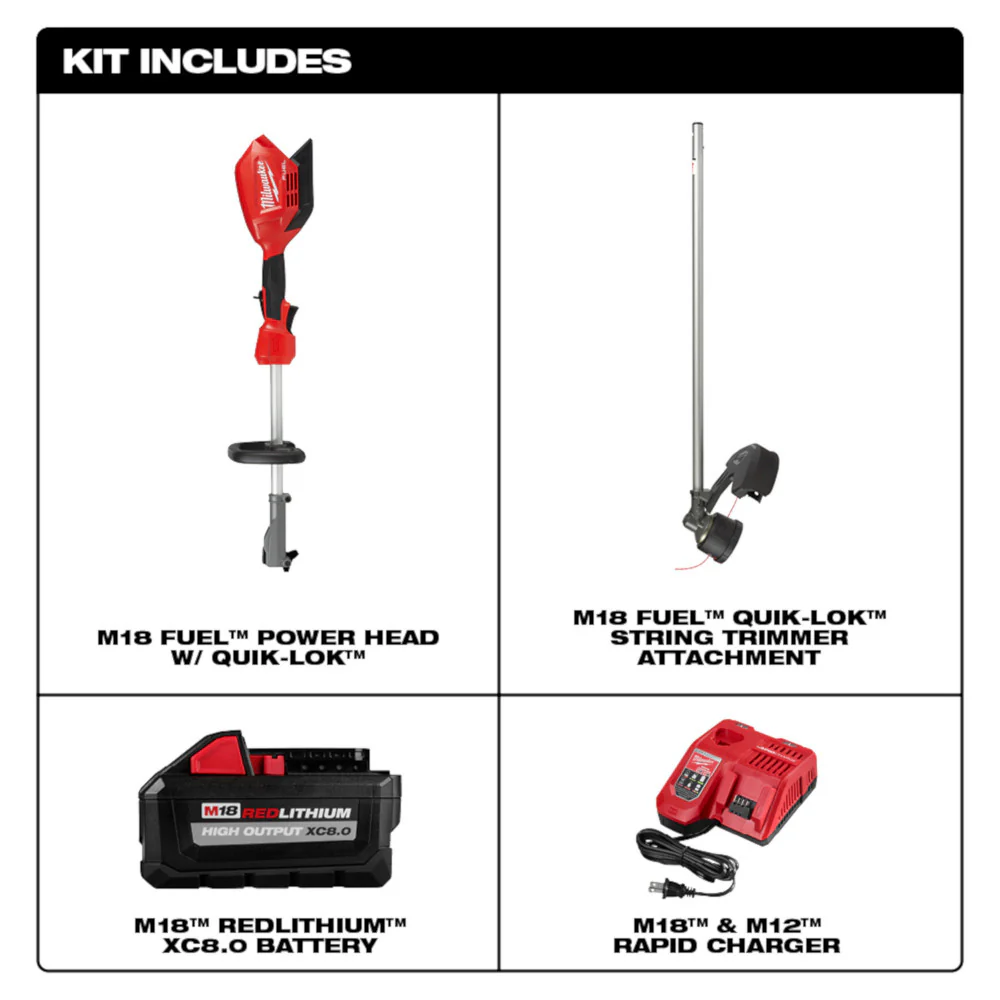 Milwaukee 2825-21ST, M18 FUEL String Trimmer Kit w/ QUIK-LOK Attachment Capability - Image 5