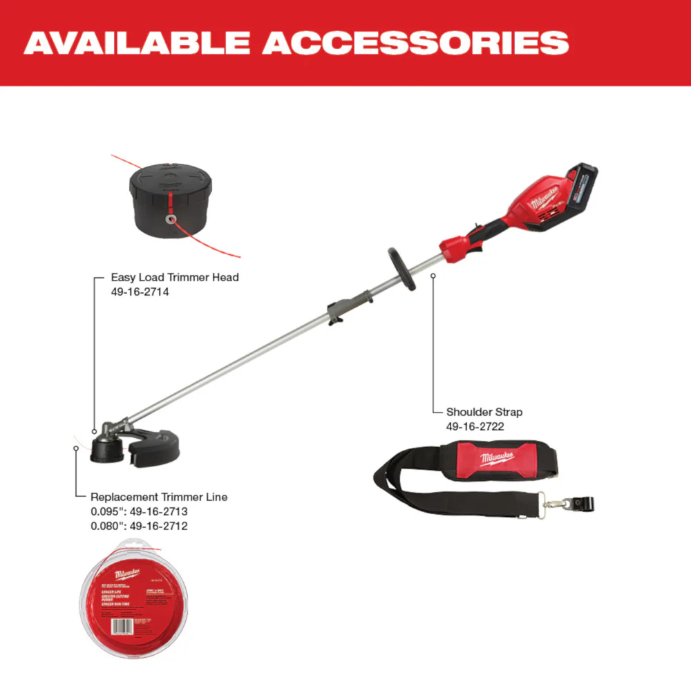 Milwaukee 2825-21ST, M18 FUEL String Trimmer Kit w/ QUIK-LOK Attachment Capability - Image 6