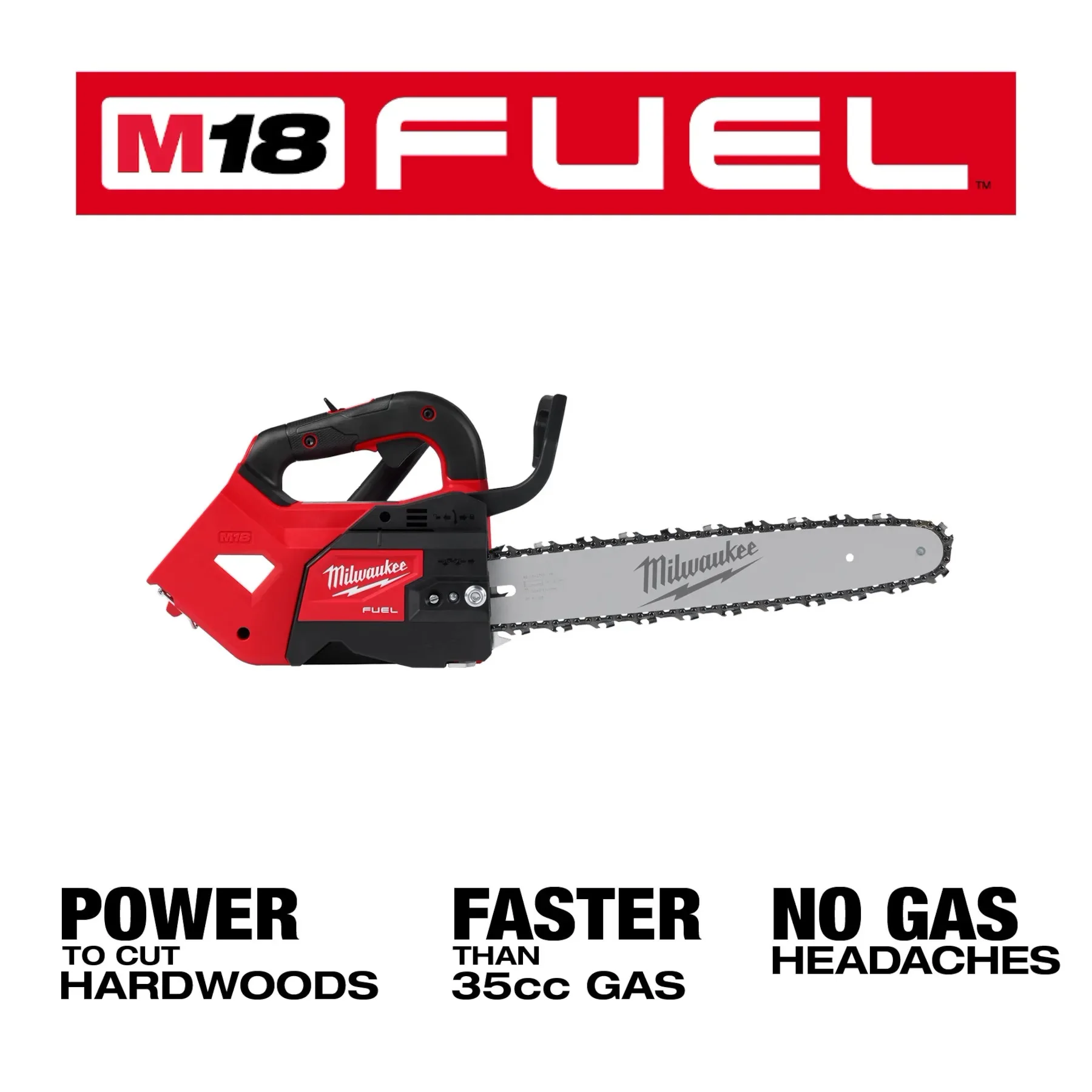 Milwaukee 2826-20T, M18 FUEL™ 14" Top Handle Chainsaw (Tool-Only) - Image 2