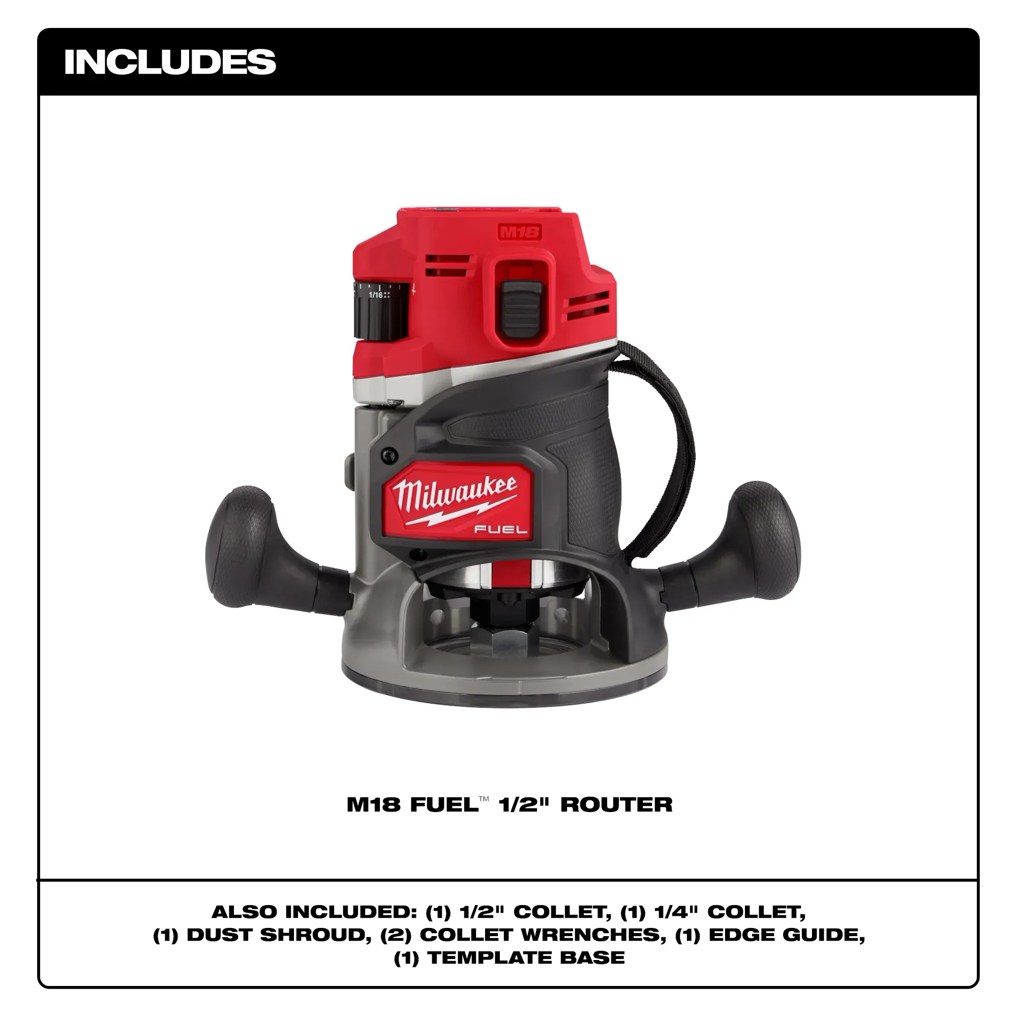 Milwaukee 2838-20, M18 FUEL™ 1/2" Router - Image 2
