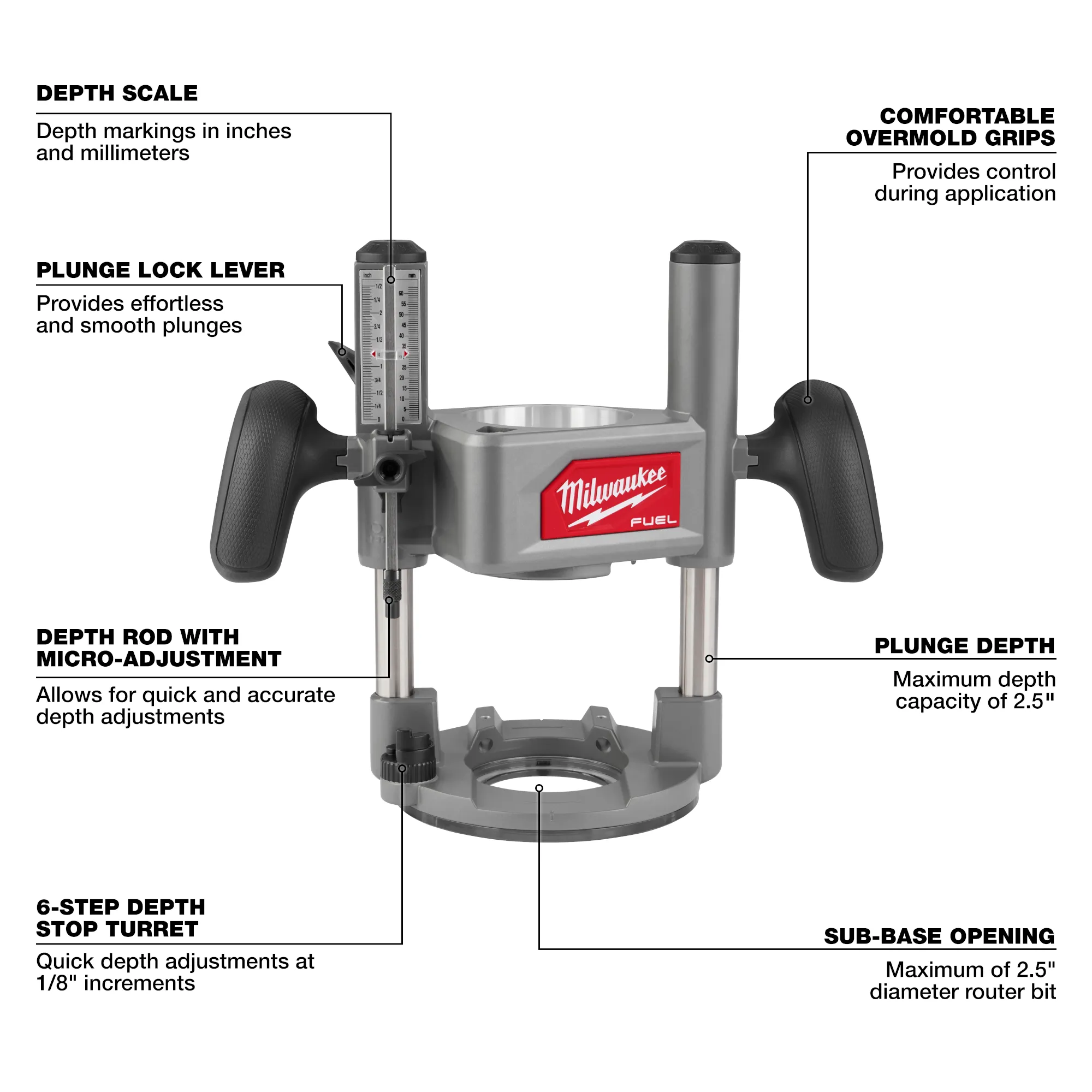 Milwaukee 2838-21, M18 FUEL™ 1/2" Router Kit - Image 5