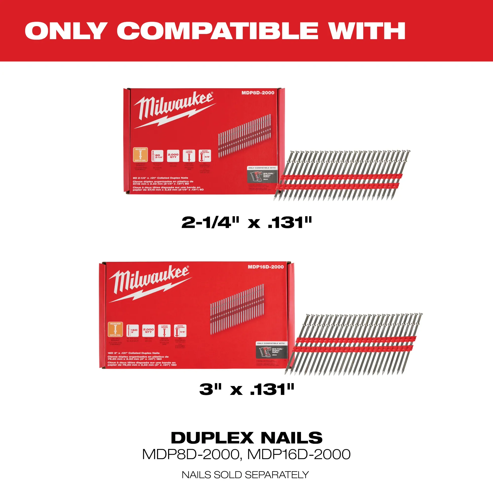 Milwaukee 2844-21, M18 FUEL™ Duplex Nailer Kit - Image 5