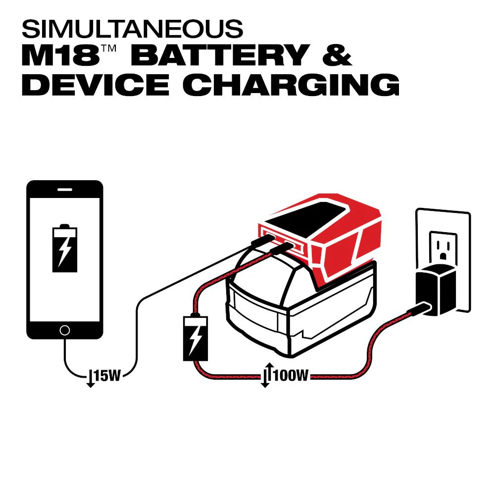 Milwaukee 2847-20, M18™ TOP-OFF™ Charger & Power Supply - Image 5