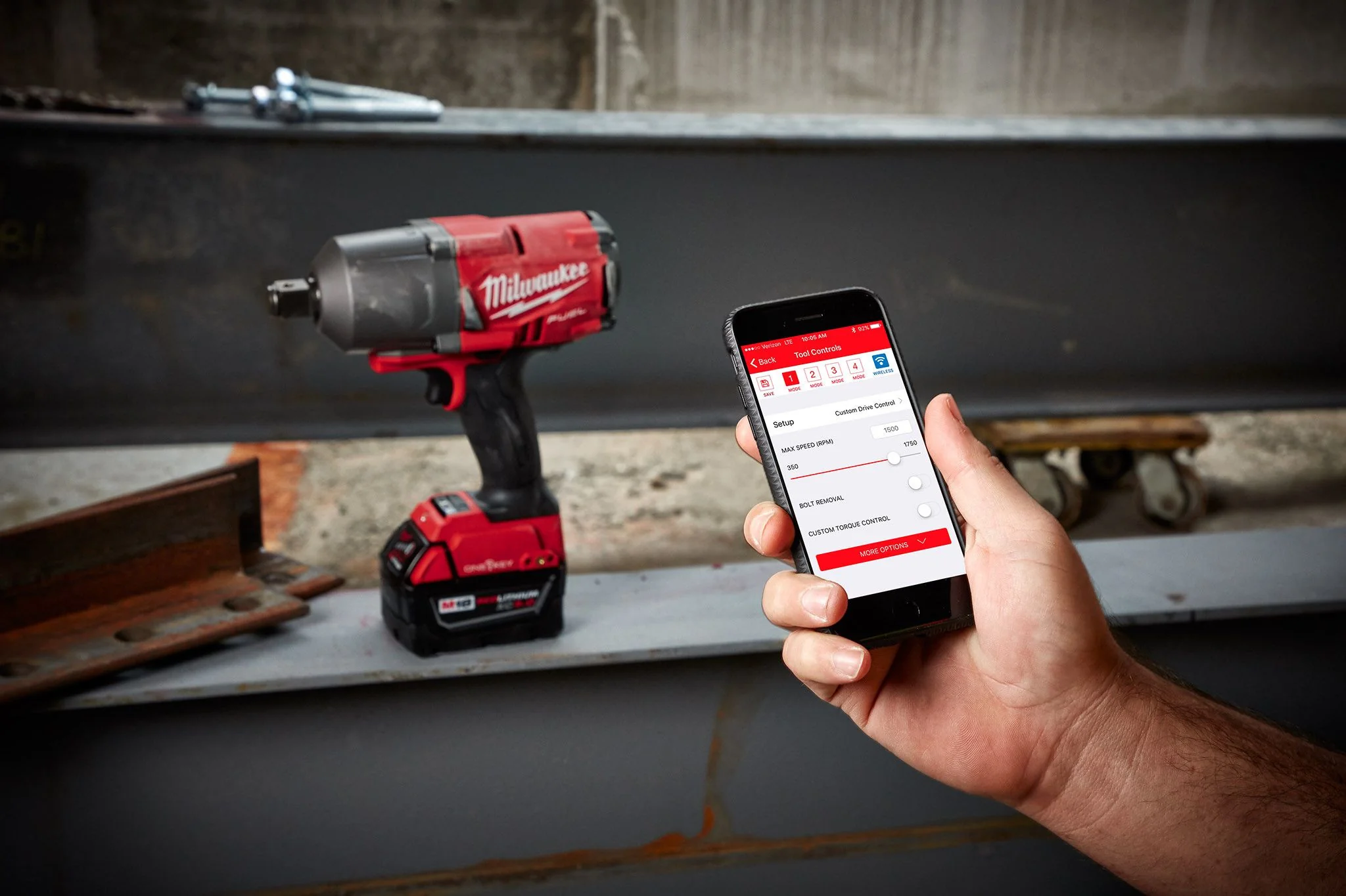 Milwaukee 2864-20, M18 FUEL w/ ONE-KEY High Torque Impact Wrench 3/4" Friction Ring  (Tool Only) - Image 2