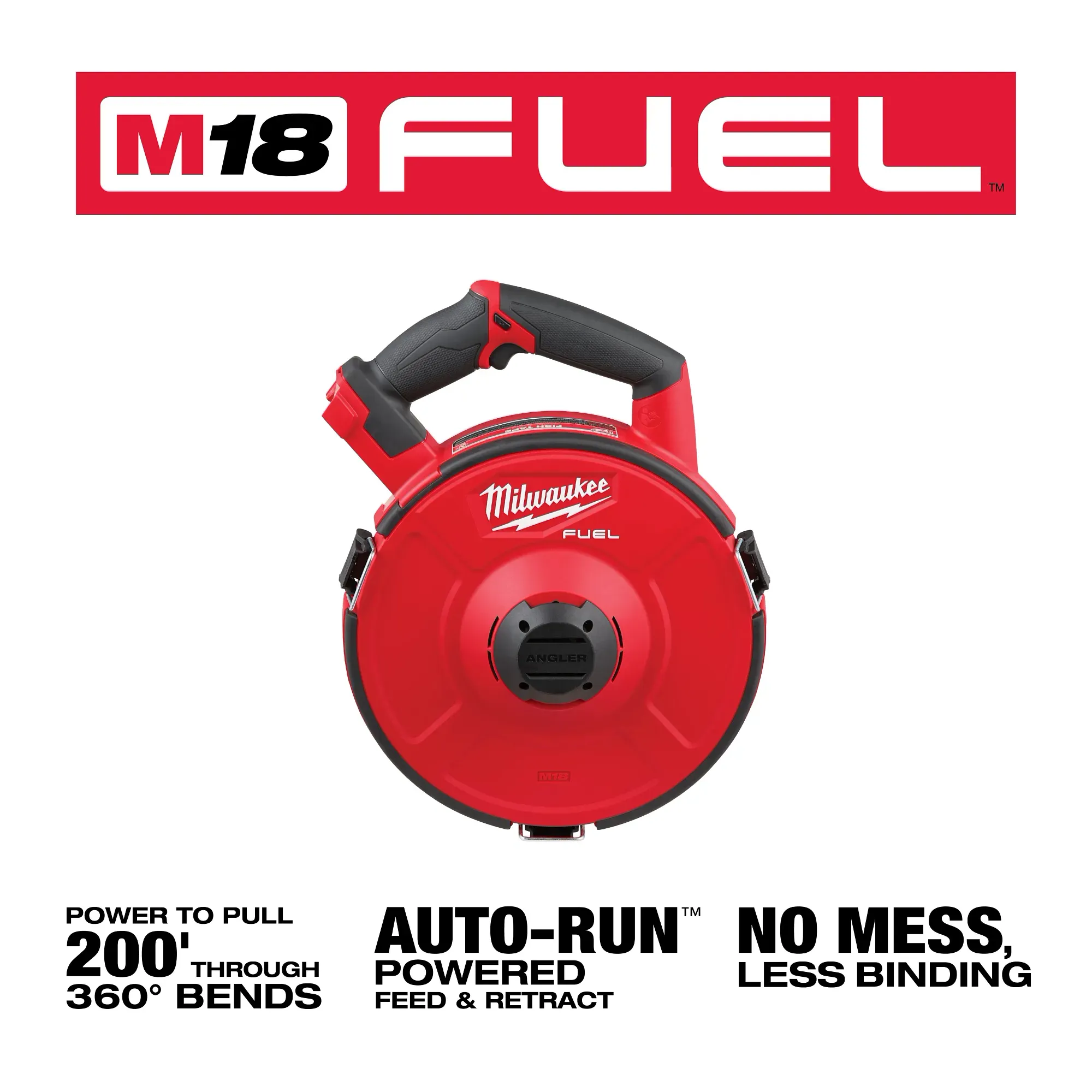 Milwaukee 2873A-22 , M18 FUEL Angler 120' Steel Pulling Fish Tape Kit - Image 3