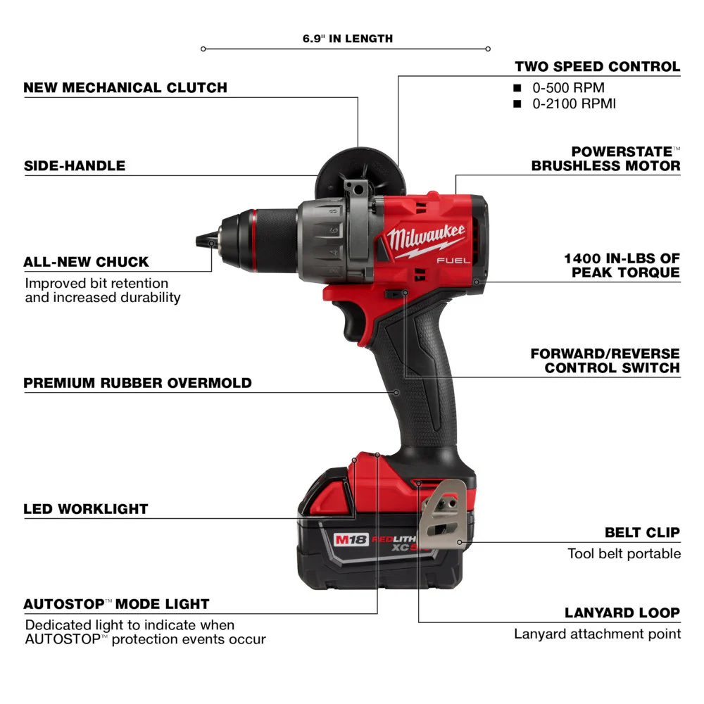 Milwaukee 2903-22, M18 FUEL™ 1/2" Drill/Driver Kit - Image 3