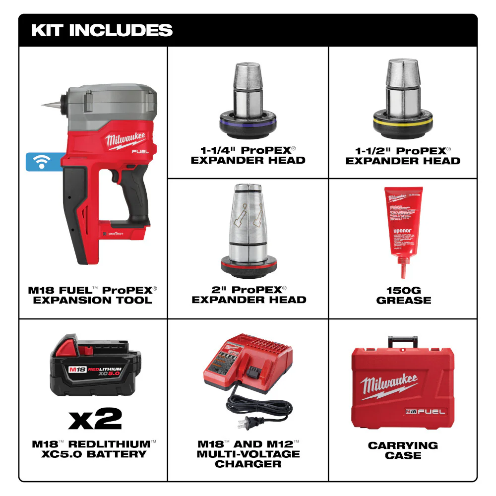 Milwaukee 2932-22XC, M18 FUEL 2" ProPEX Expander Kit w/ ONE-KEY - Image 9