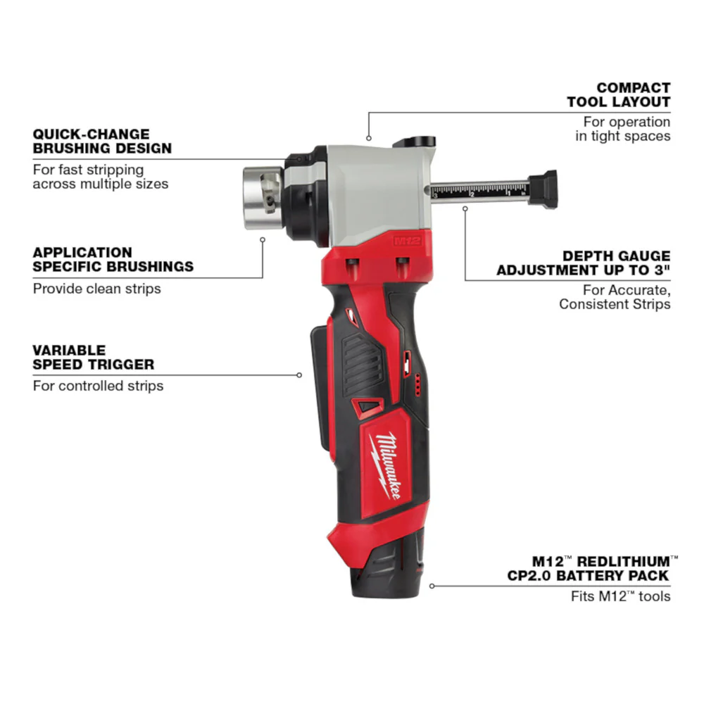 Milwaukee 2935CU-21S, M18 Cable Stripper Kit with 17 Cu THHN / XHHW Bushings - Image 3
