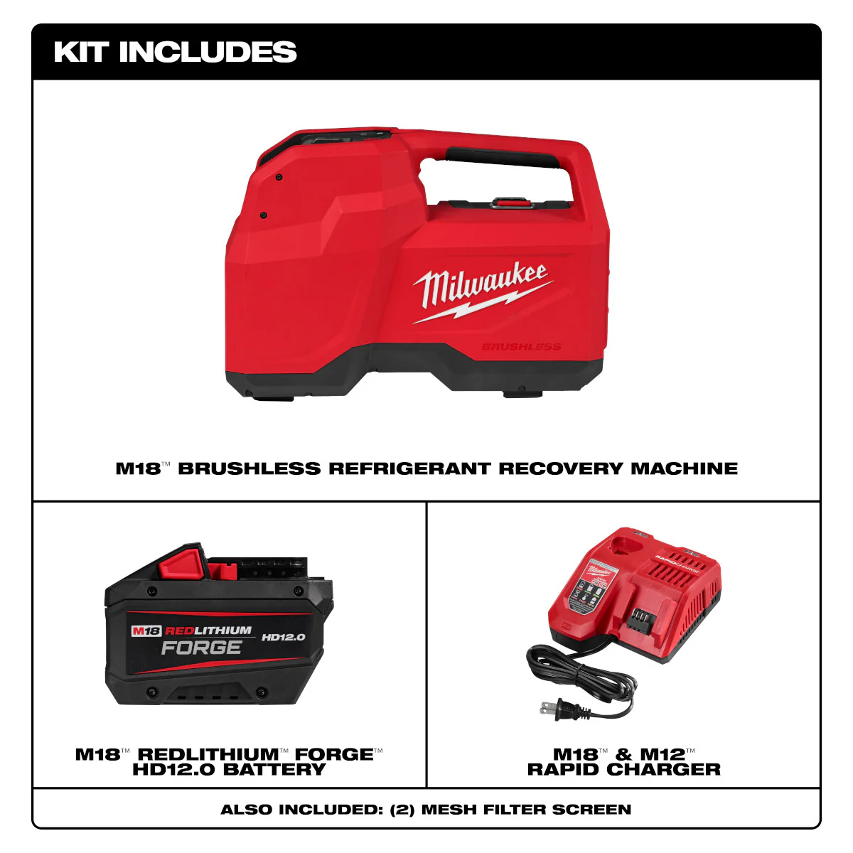 Milwaukee 2938-21, M18™ Brushless Refrigerant Recovery Machine - Image 2