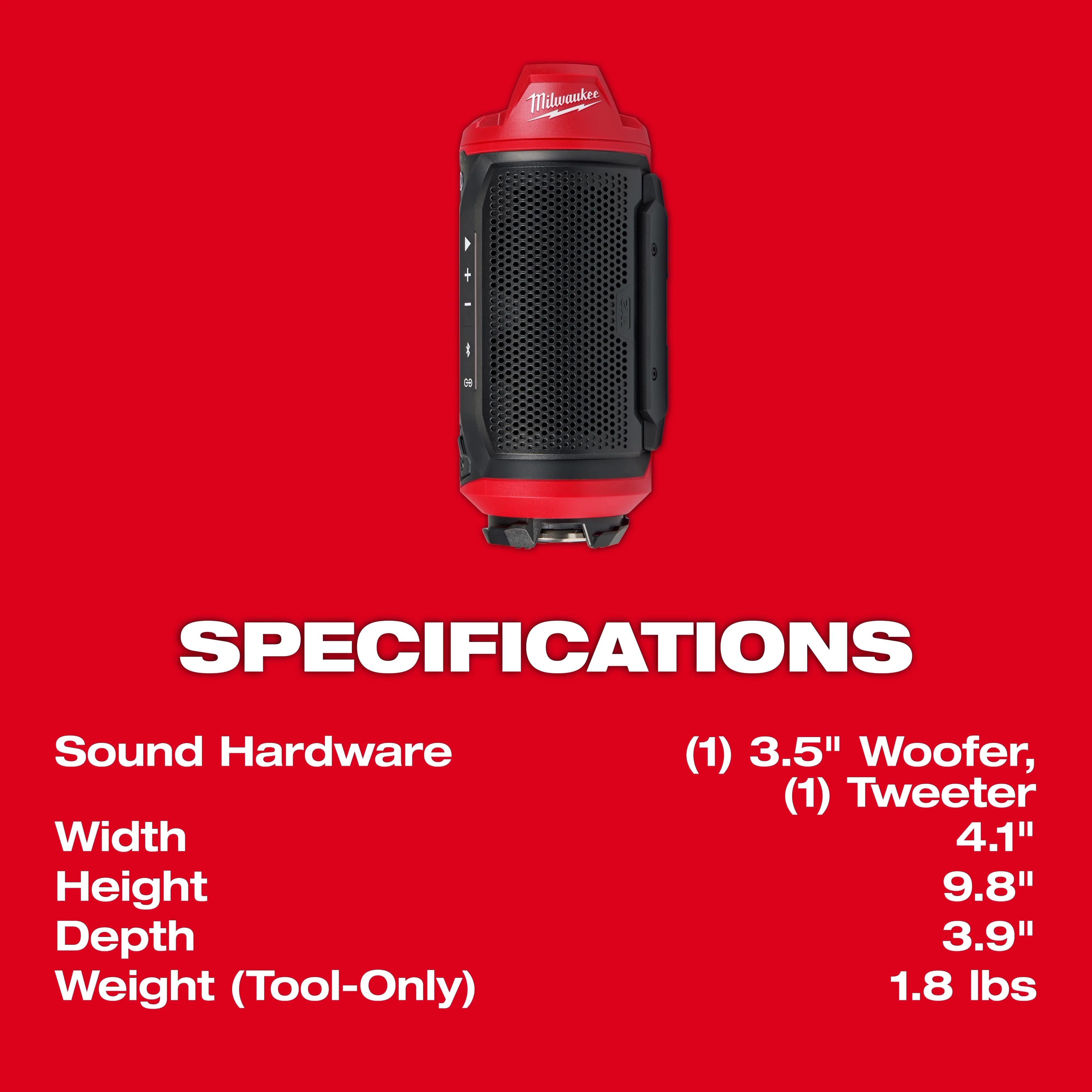 Milwaukee 2955-20, M12™ Bluetooth® Jobsite Speaker w/ PACKOUT™ Compatibility - Image 5