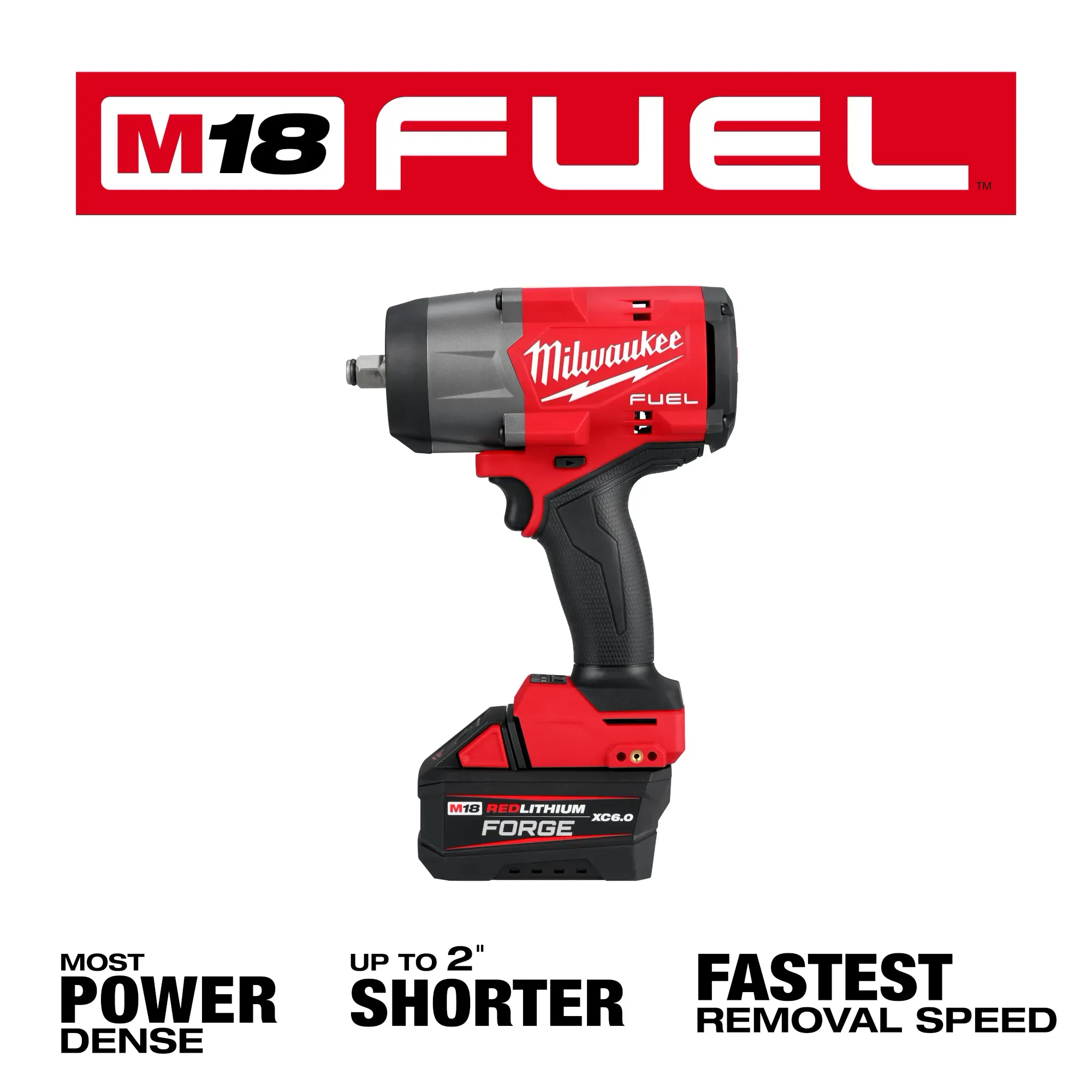 Milwaukee 2967-21F, M18 FUEL™ 1/2" High Torque Impact Wrench w/ Friction Ring FORGE™ Kit - Image 3