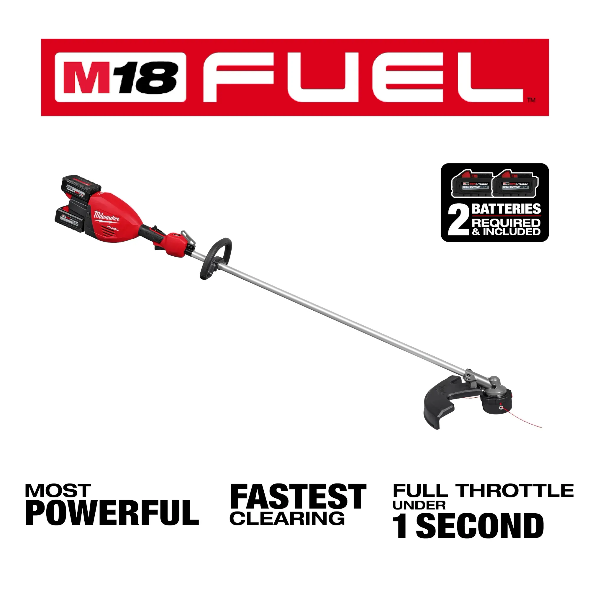 Milwaukee 3006-22, M18 FUEL™ 17” Dual Battery String Trimmer Kit - Image 3