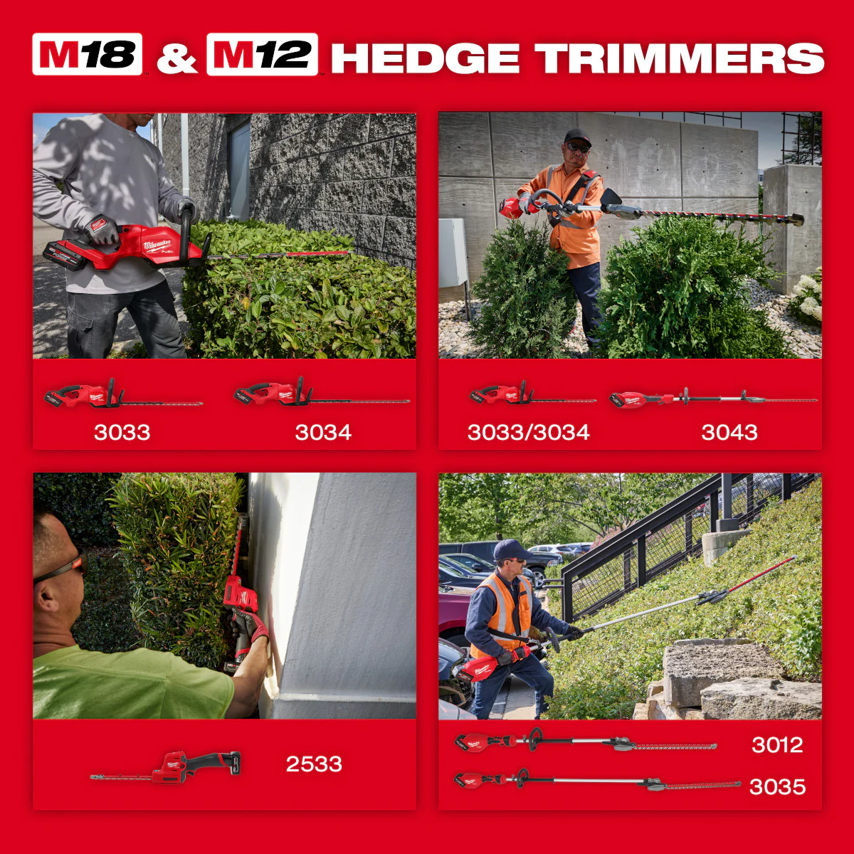 Milwaukee 3012-20, M18 FUEL™ Pole Articulating Hedge Trimmer (Tool Only) - Image 8