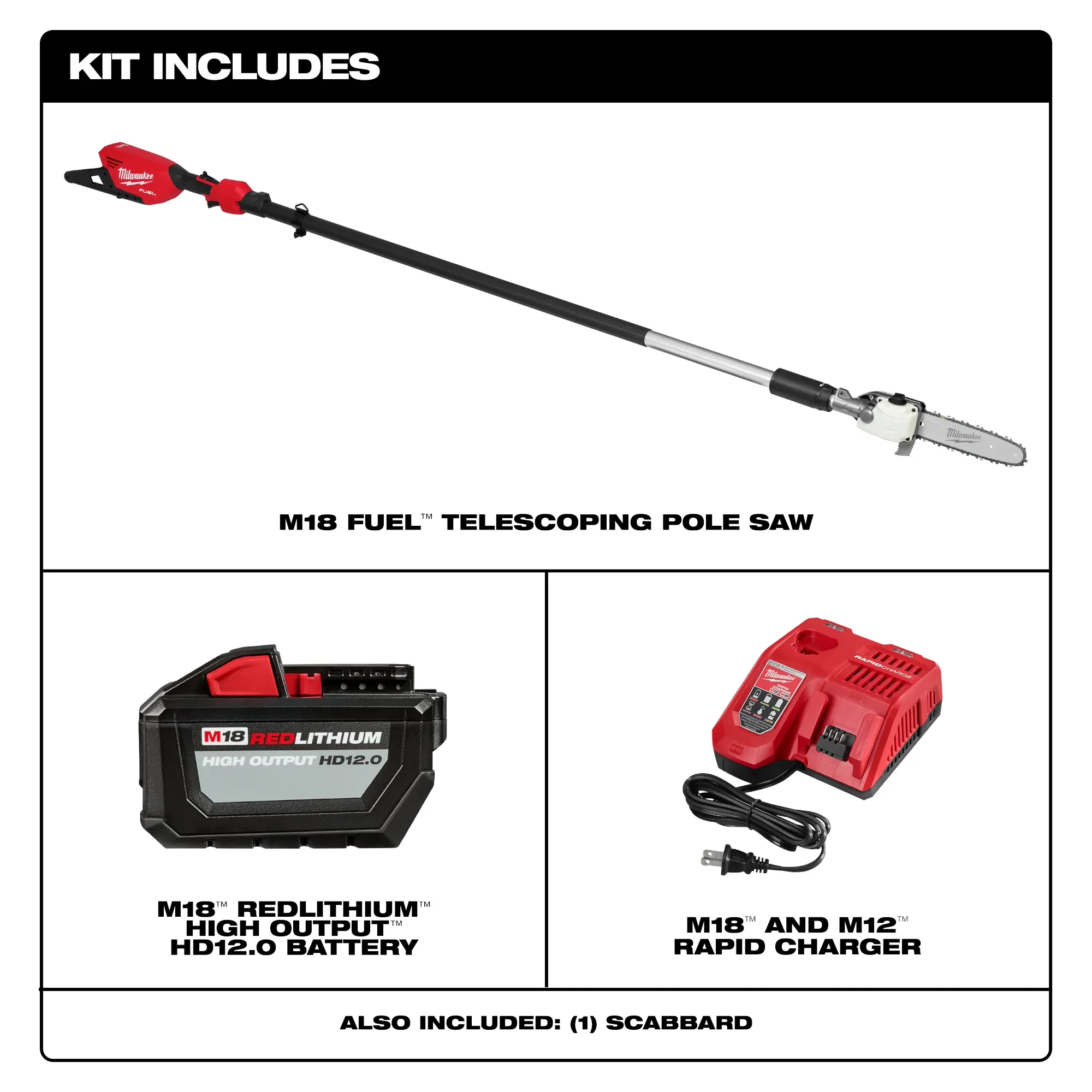 Milwaukee 3013-21, M18 FUEL™ Telescoping Pole Saw Kit - Image 3