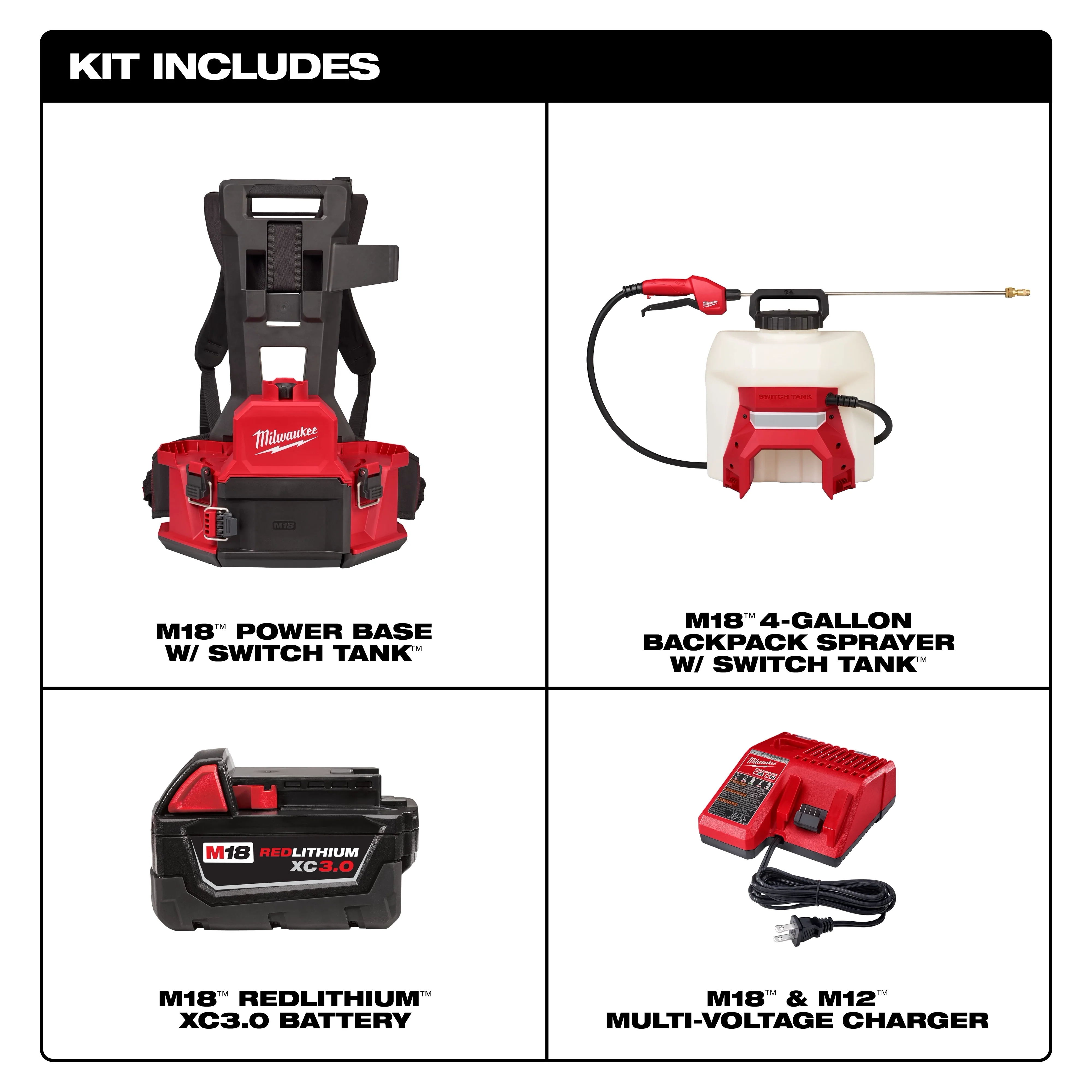 Milwaukee 3019-21PS, M18™ 4-Gallon Backpack Sprayer w/ SWITCH TANK™ (Kit) - Image 4