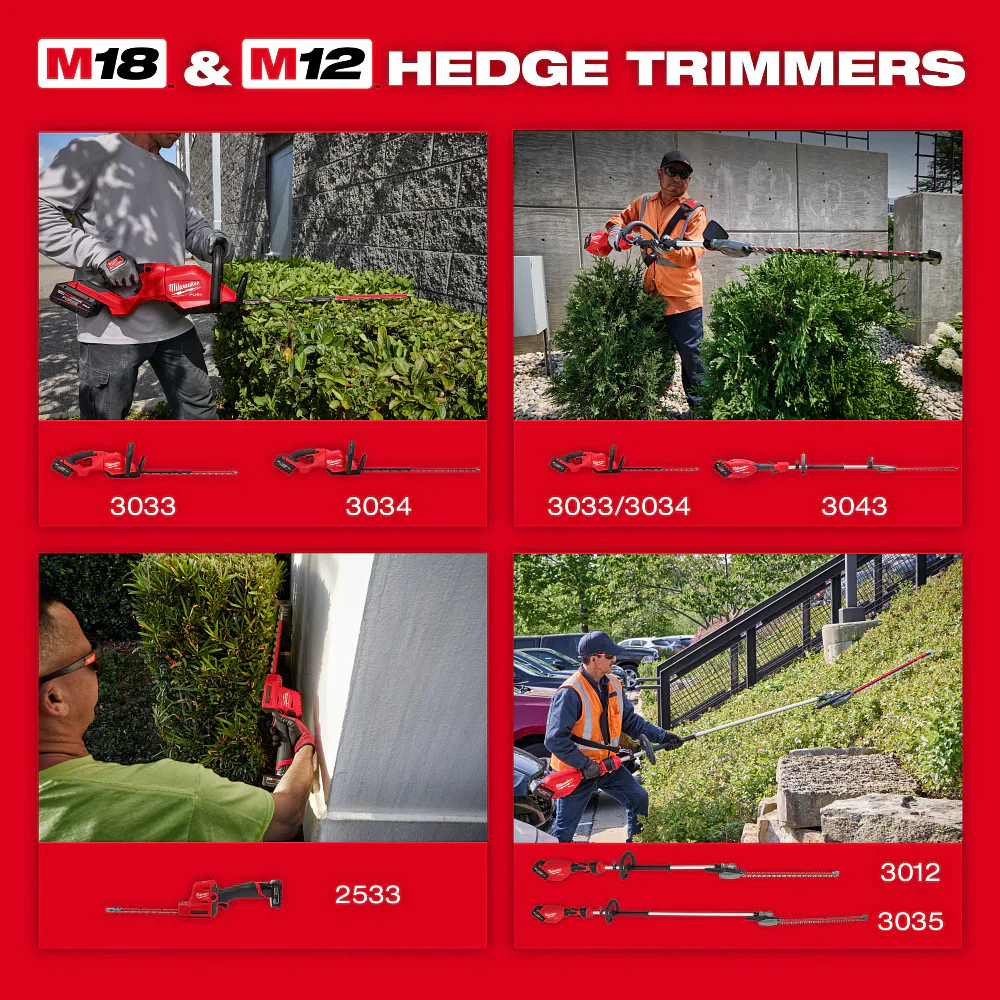 Milwaukee 3035-21,M18 FUEL™ Extended Pole Articulating Hedge Trimmer Kit - Image 10