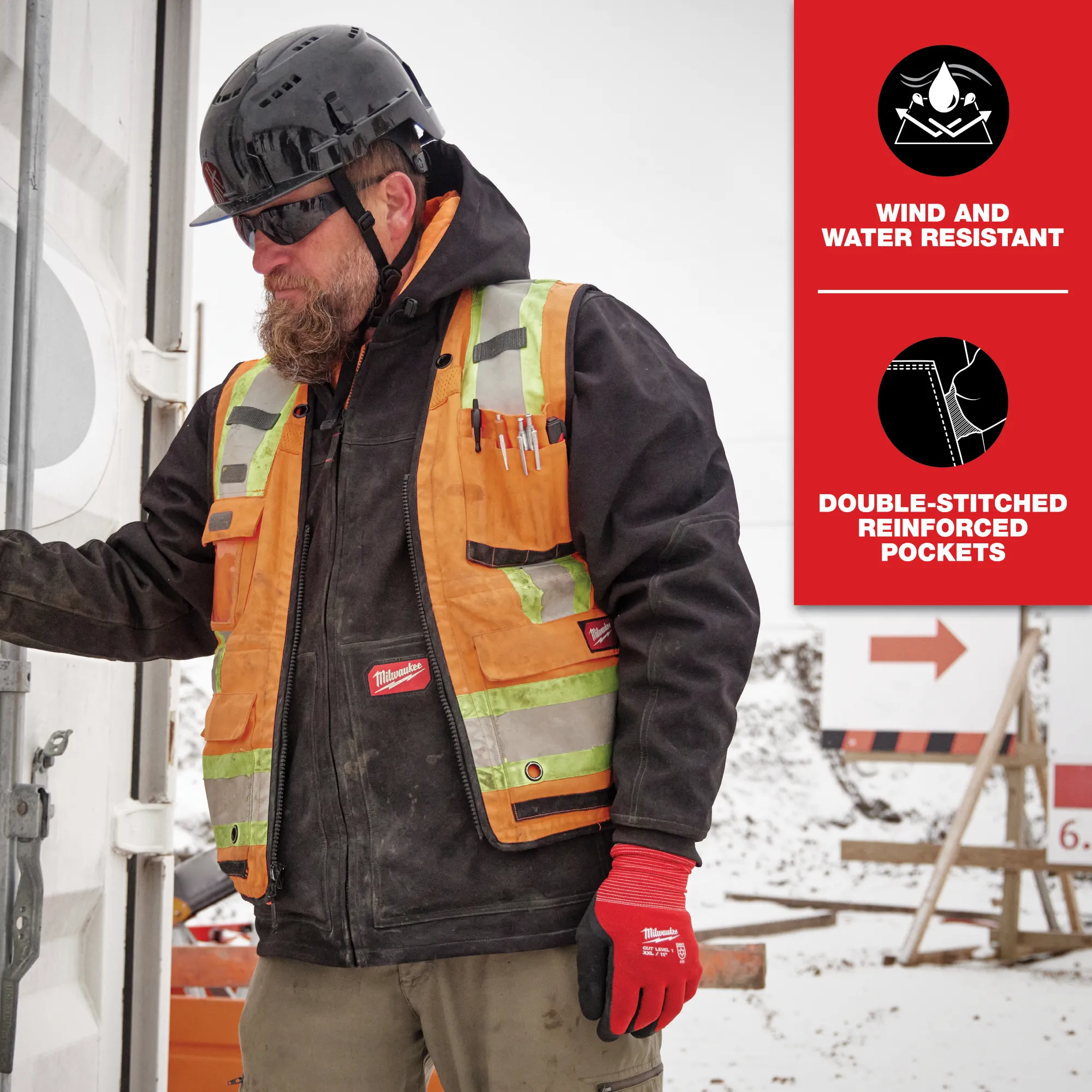 Milwaukee 312B FREEFLEX™ Softshell Hooded Jacket Black - Image 9