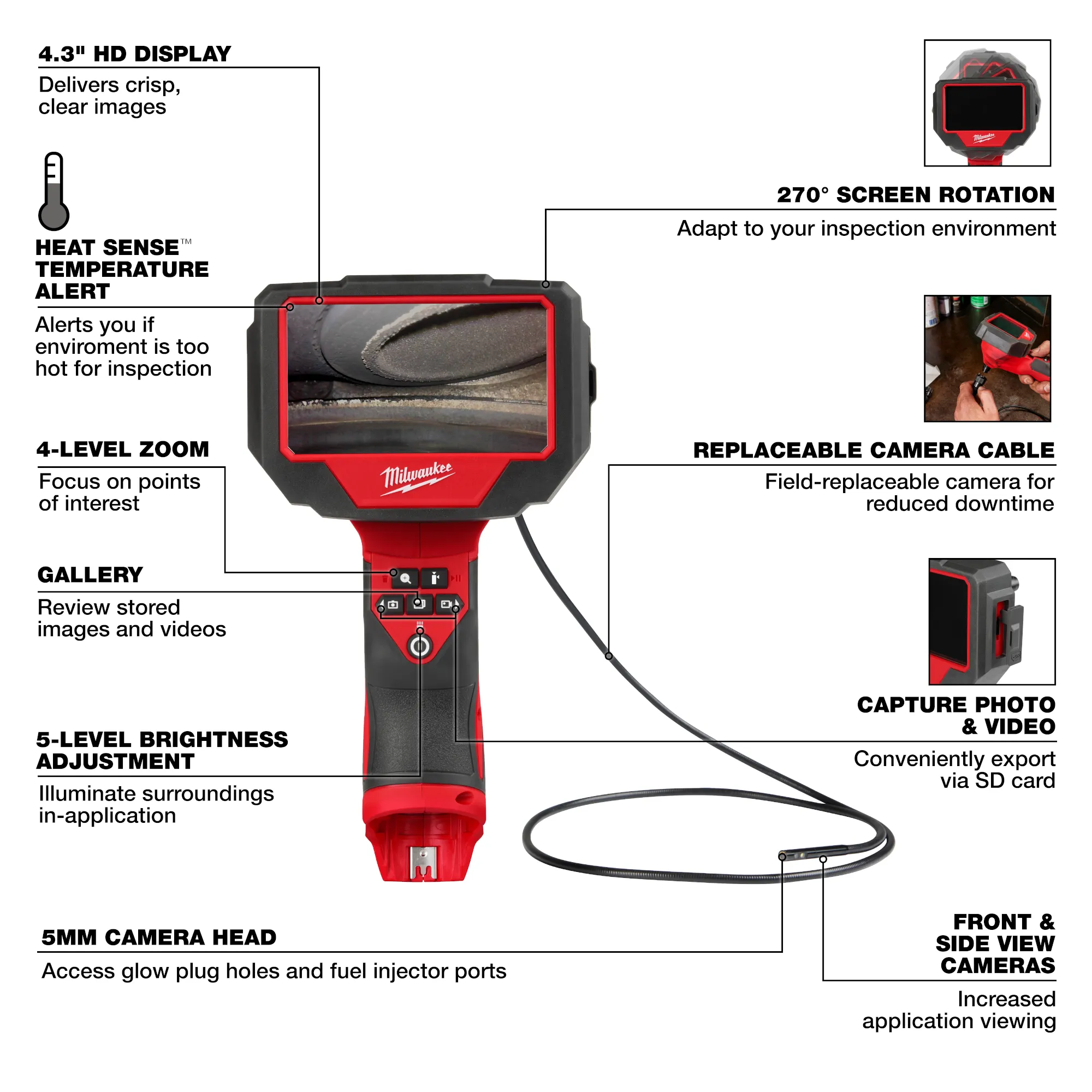 Milwaukee 3150-20, M12™ Auto Technician Borescope - Image 6