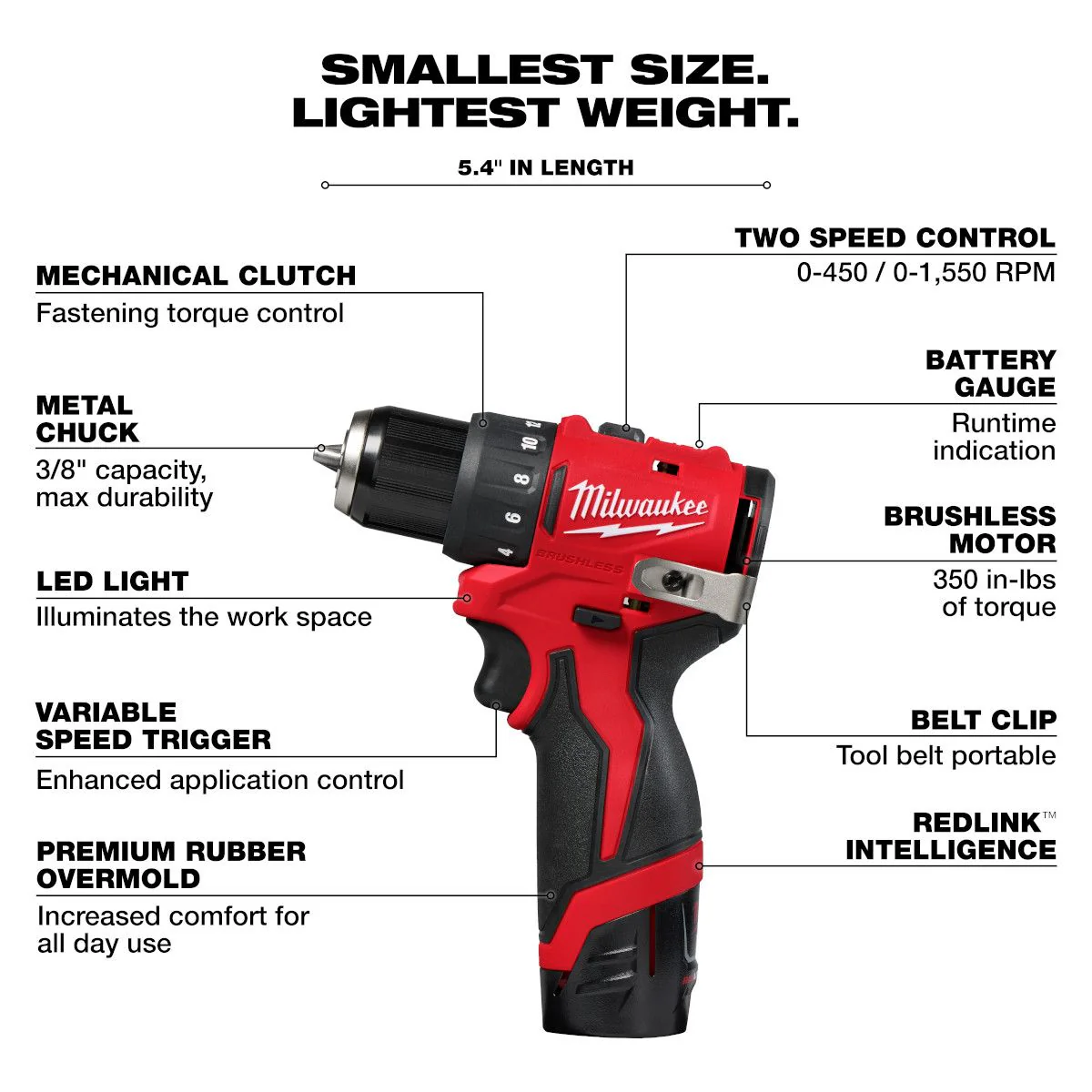 Milwaukee 3401-22, M12™ Subcompact Brushless 3/8" Drill/Driver Kit - Image 3