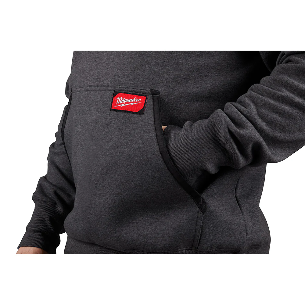 Milwaukee 350G-XL, HD PULLOVER HOODIE - GRAY XL (Discontinued) - Image 6