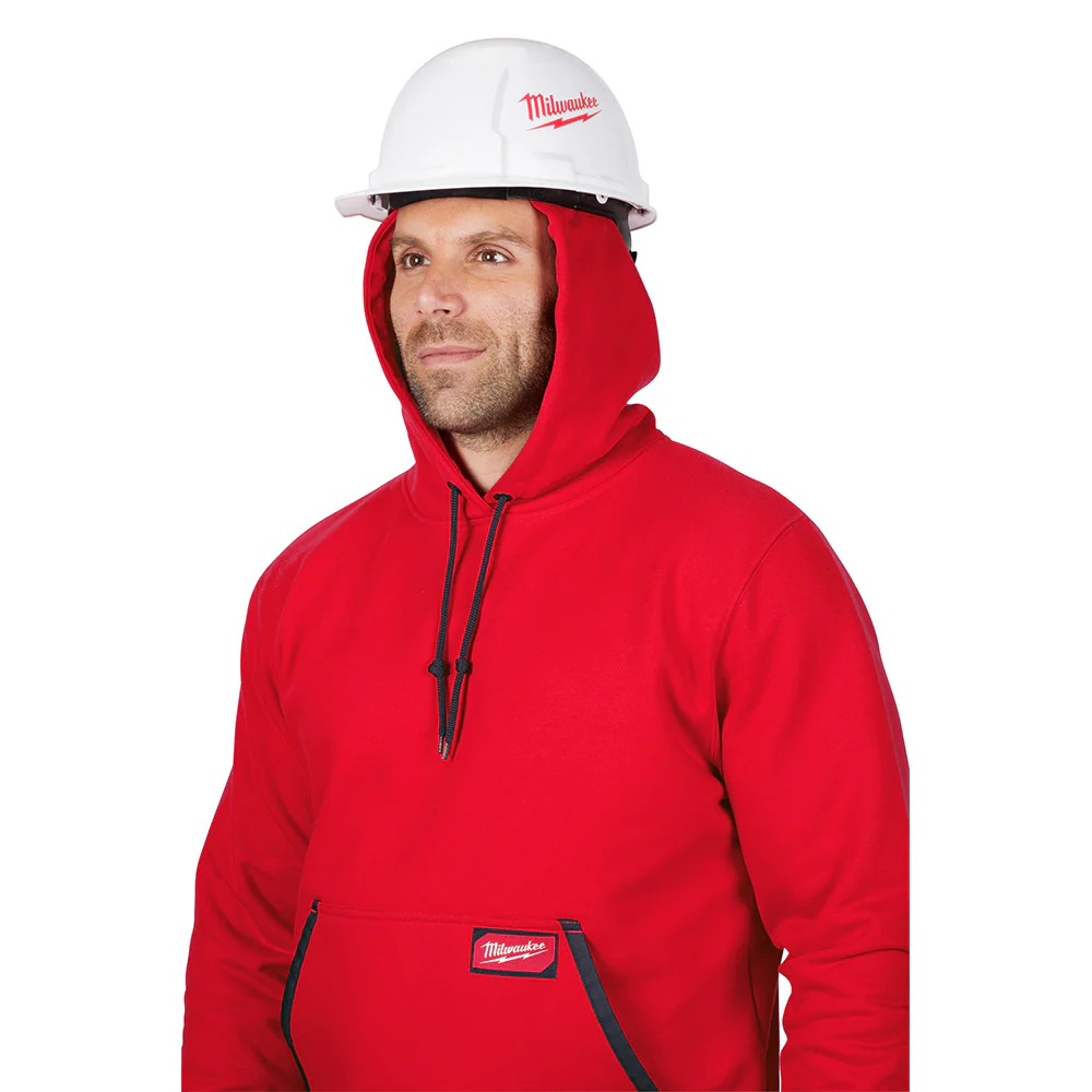 Milwaukee 350R-L, HD PULLOVER HOODIE - RED L (Discontinued) - Image 4