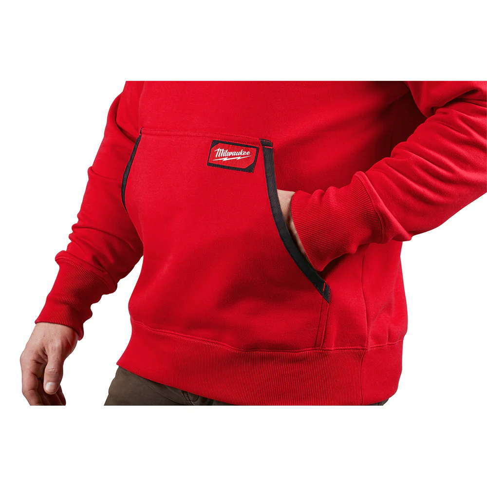 Milwaukee 350R-XL, HD PULLOVER HOODIE - RED XL (Discontinued) - Image 4