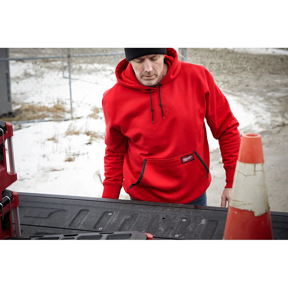 Milwaukee 350R-XL, HD PULLOVER HOODIE - RED XL (Discontinued) - Image 7