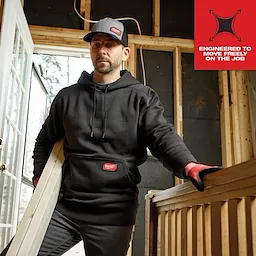 Milwaukee 351B-L, FREEFLEX™ Pullover Hoodie - BLACK - Image 7