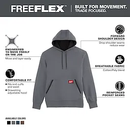 Milwaukee 351G-S, MIDWEIGHT HOODIE - GRAY - Image 5