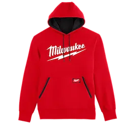 Milwaukee 352R-M, BIG LOGO MIDWEIGHT HOODIE - RED M - Image 3