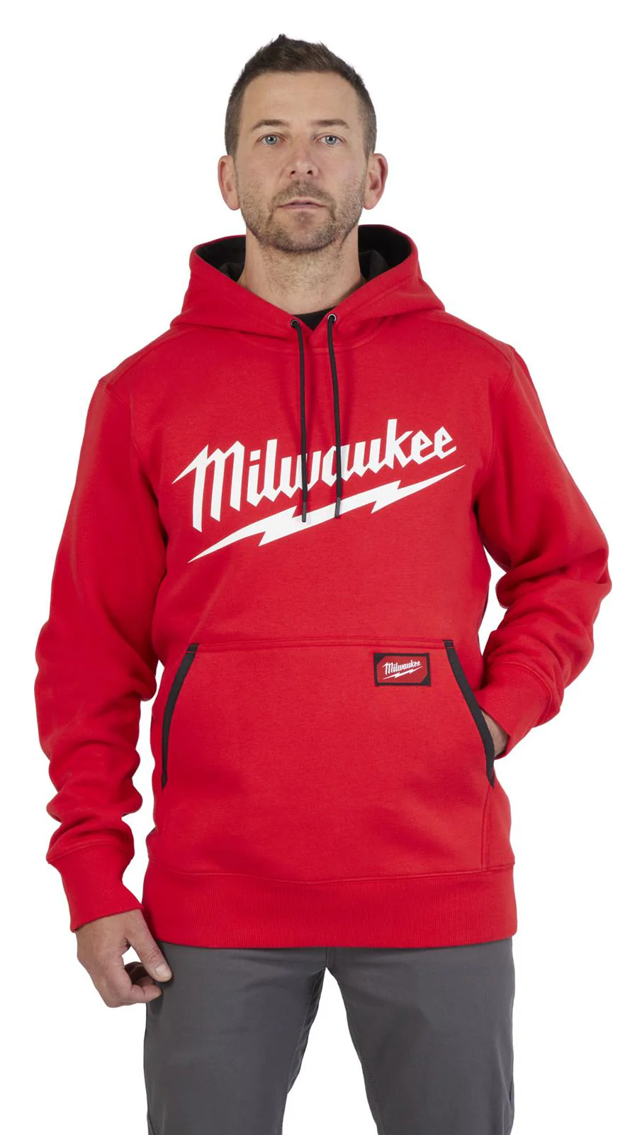 Milwaukee 352R-M, BIG LOGO MIDWEIGHT HOODIE - RED M - Image 4