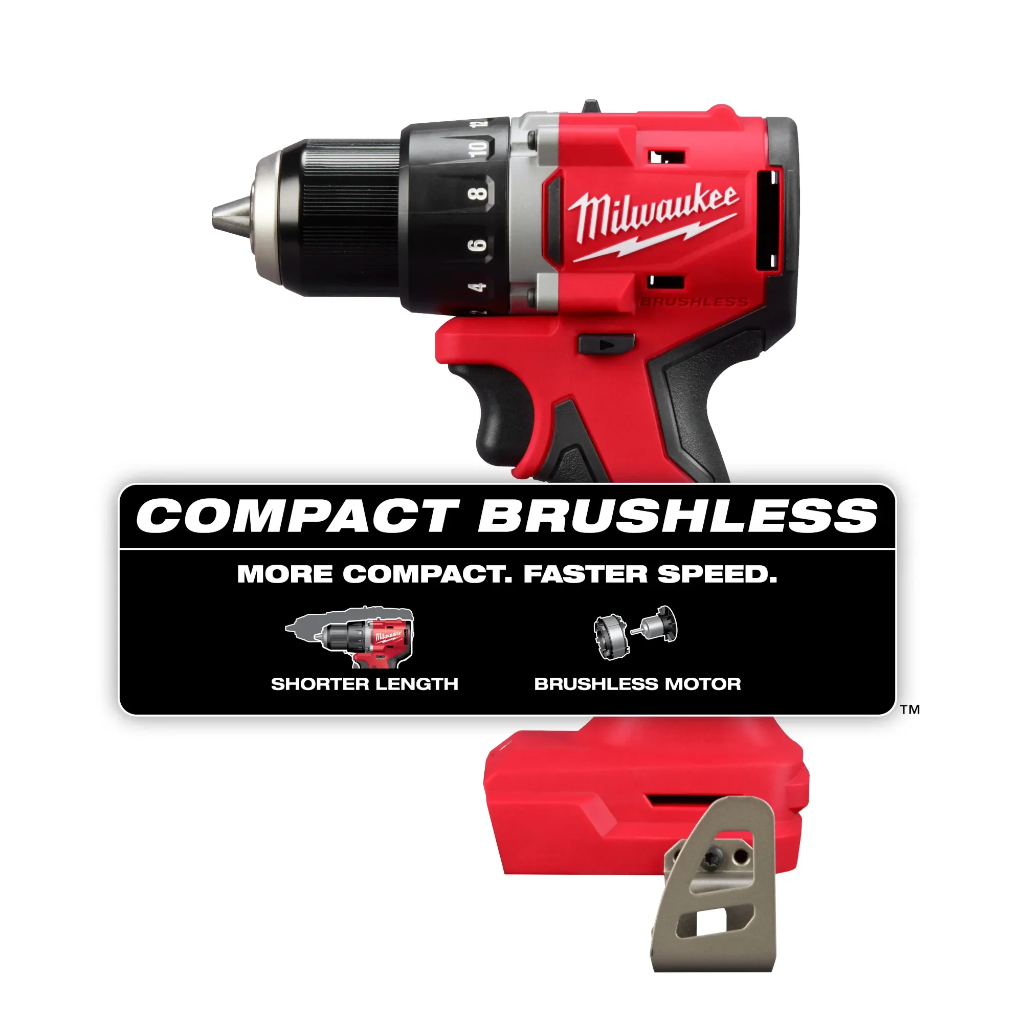 Milwaukee 3601-20, M18™ Compact Brushless 1/2" Drill/ Driver - Image 2