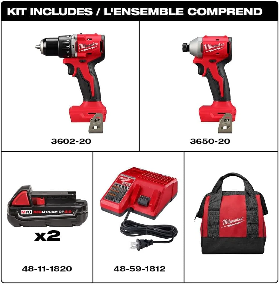 Milwaukee 3610-22CT, M18™ Cordless Brushless Compact 2-Tool Combo Kit - Image 2