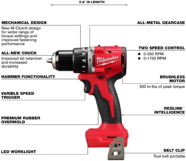 Milwaukee 3610-22CT, M18™ Cordless Brushless Compact 2-Tool Combo Kit - Image 4