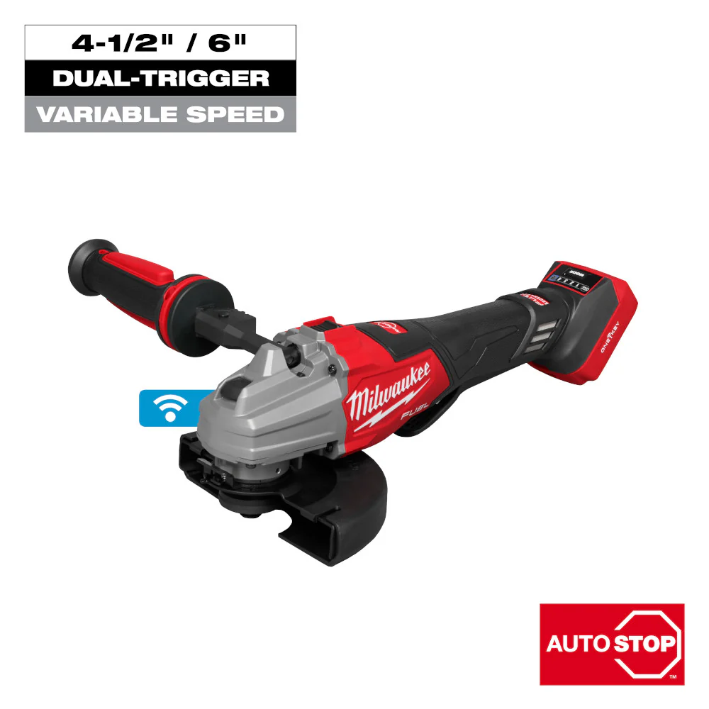 Milwaukee 3676-20, M18 FUEL 4-1/2" / 6" DUAL TRIGGER BRAKING GRINDER