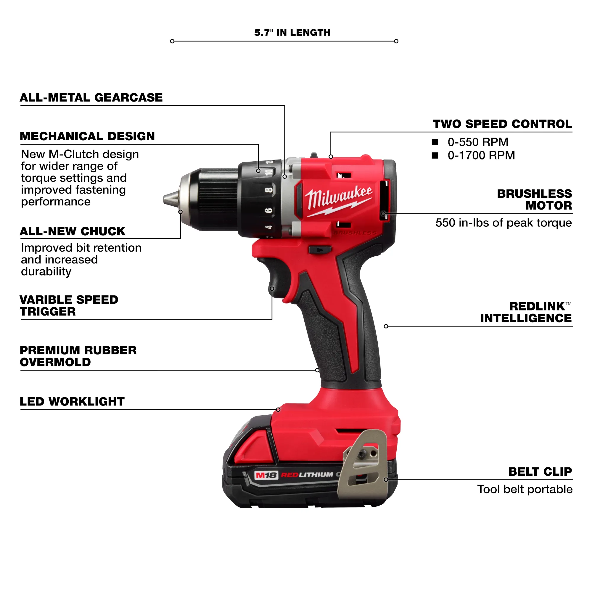 Milwaukee 3692-22CT, M18™ Compact Brushless 2-Tool Combo Kit - Image 4