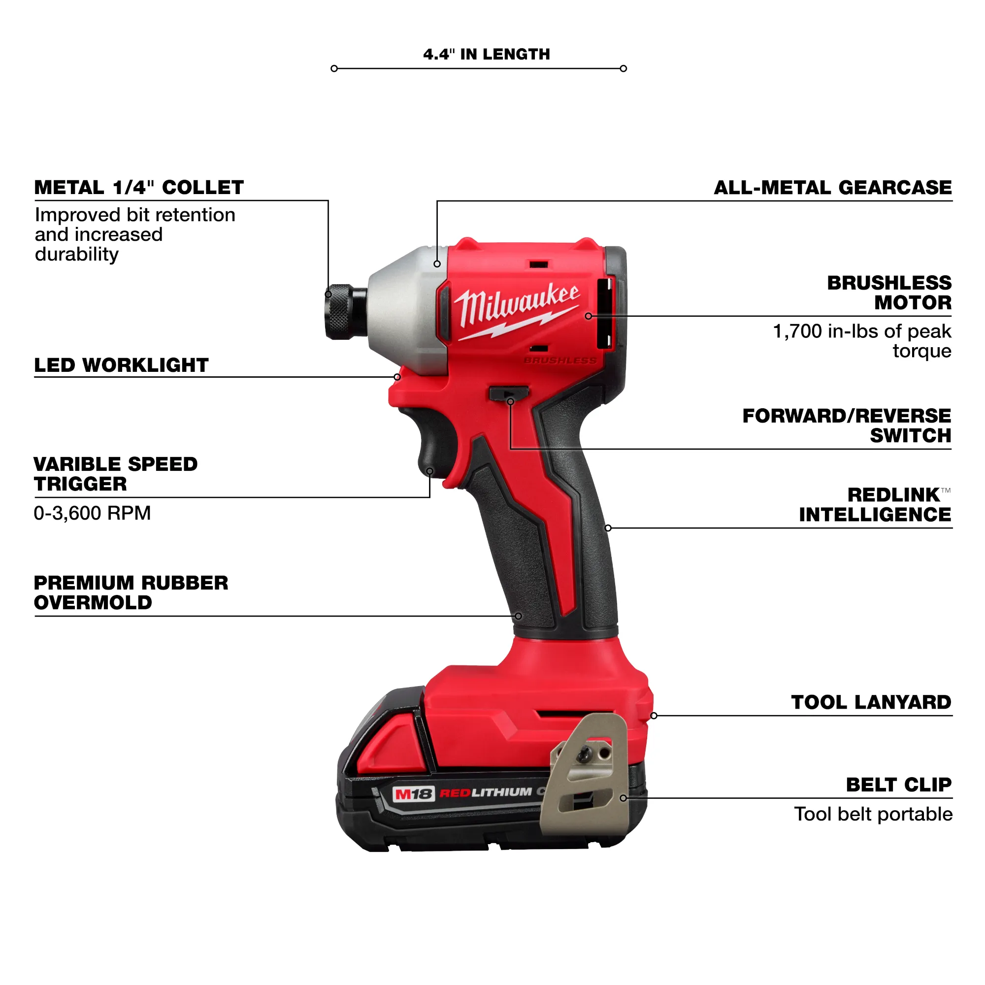 Milwaukee 3692-22CT, M18™ Compact Brushless 2-Tool Combo Kit - Image 5