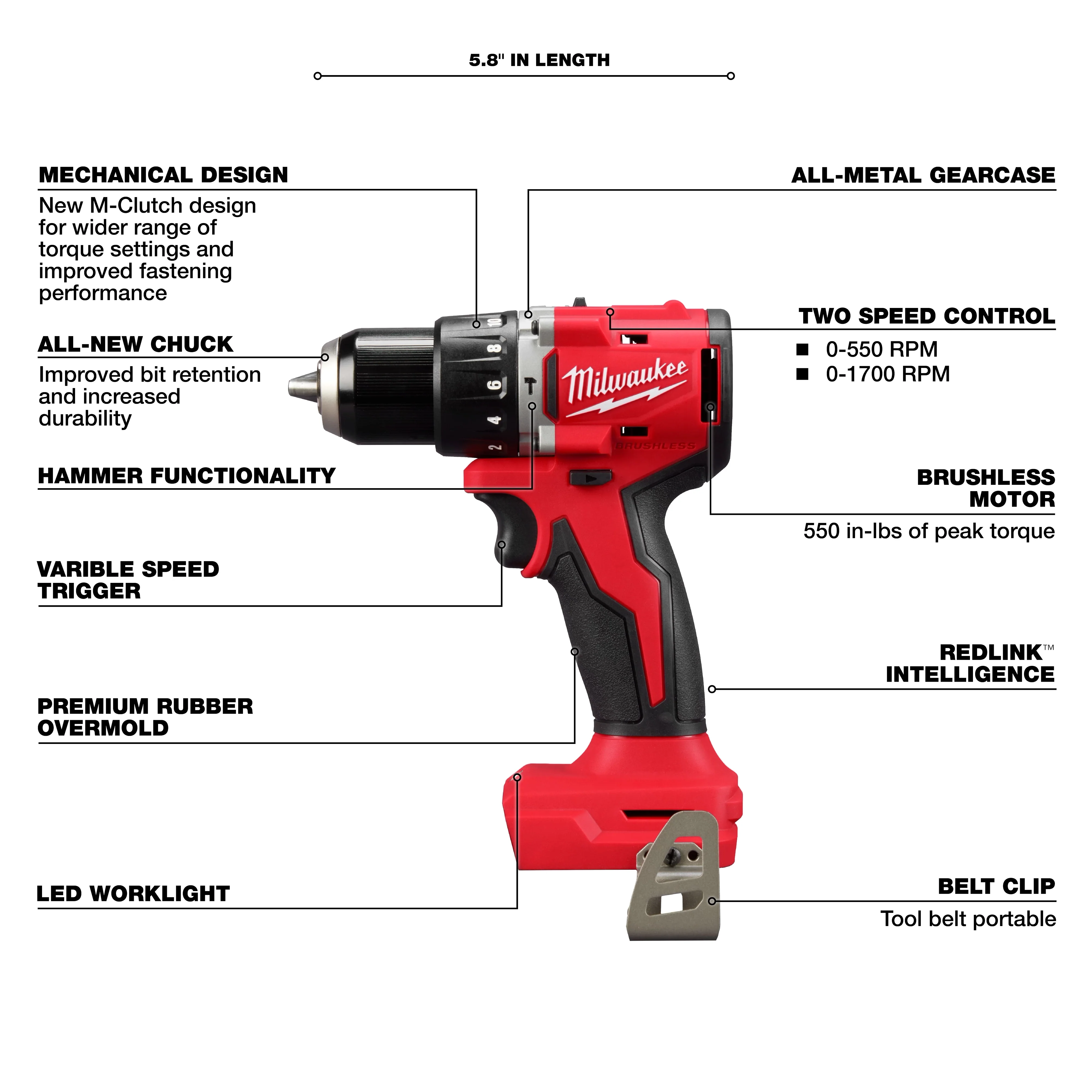 Milwaukee 3693-22CX, M18™ Compact Brushless 2-Tool Combo Kit - Image 3