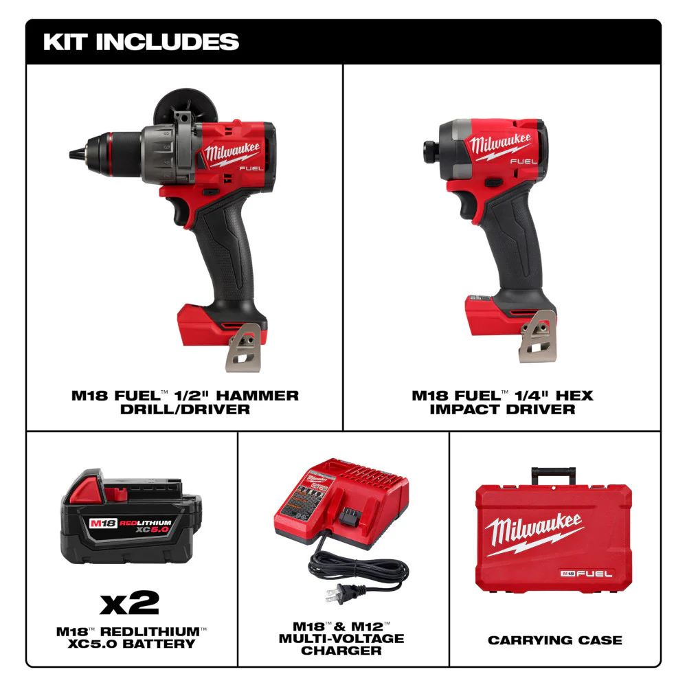 Milwaukee 3697-22, M18 FUEL™ 2-Tool Combo Kit - Image 2