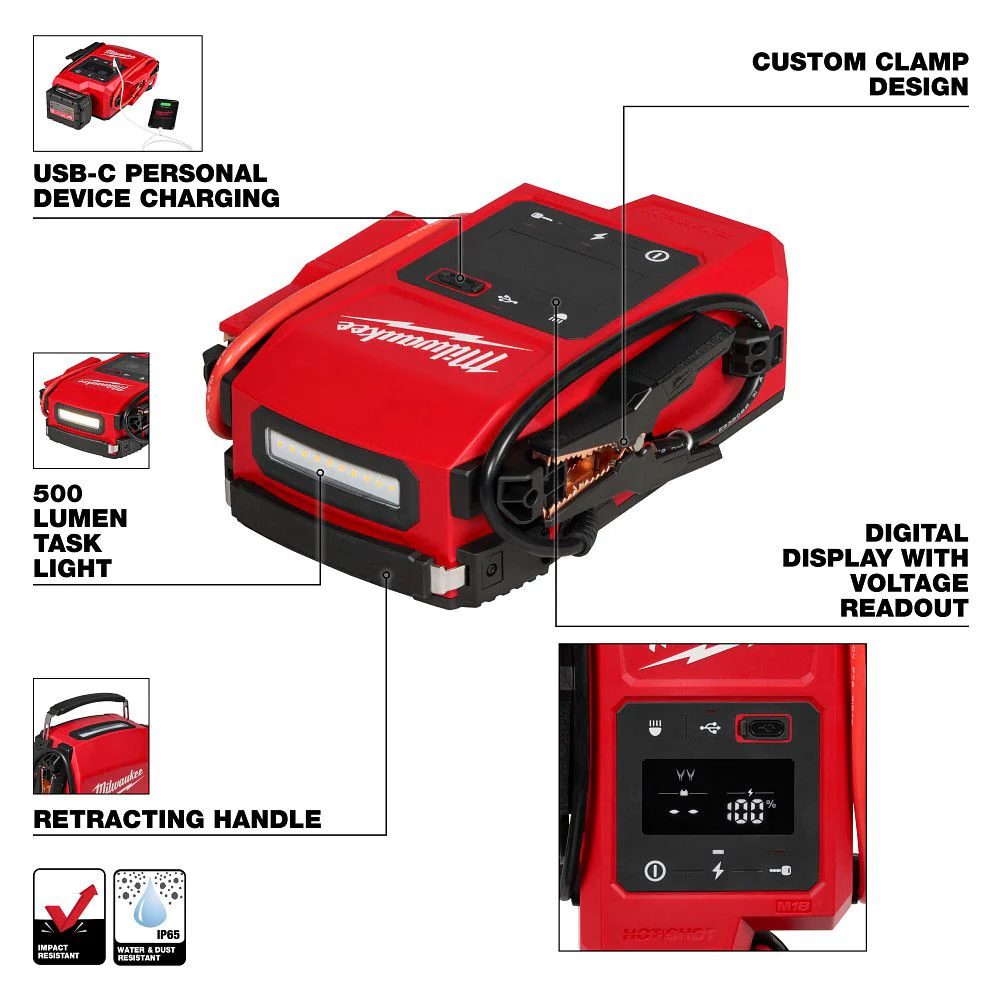 Milwaukee 3841-20, M18™ HOTSHOT™ Jump Starter - Image 3