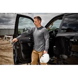 Milwaukee 402G-M, Men's Medium Gray WORKSKIN Midweight Performance Long Sleeve Base Layer Shirt (Discontinued) - Image 5