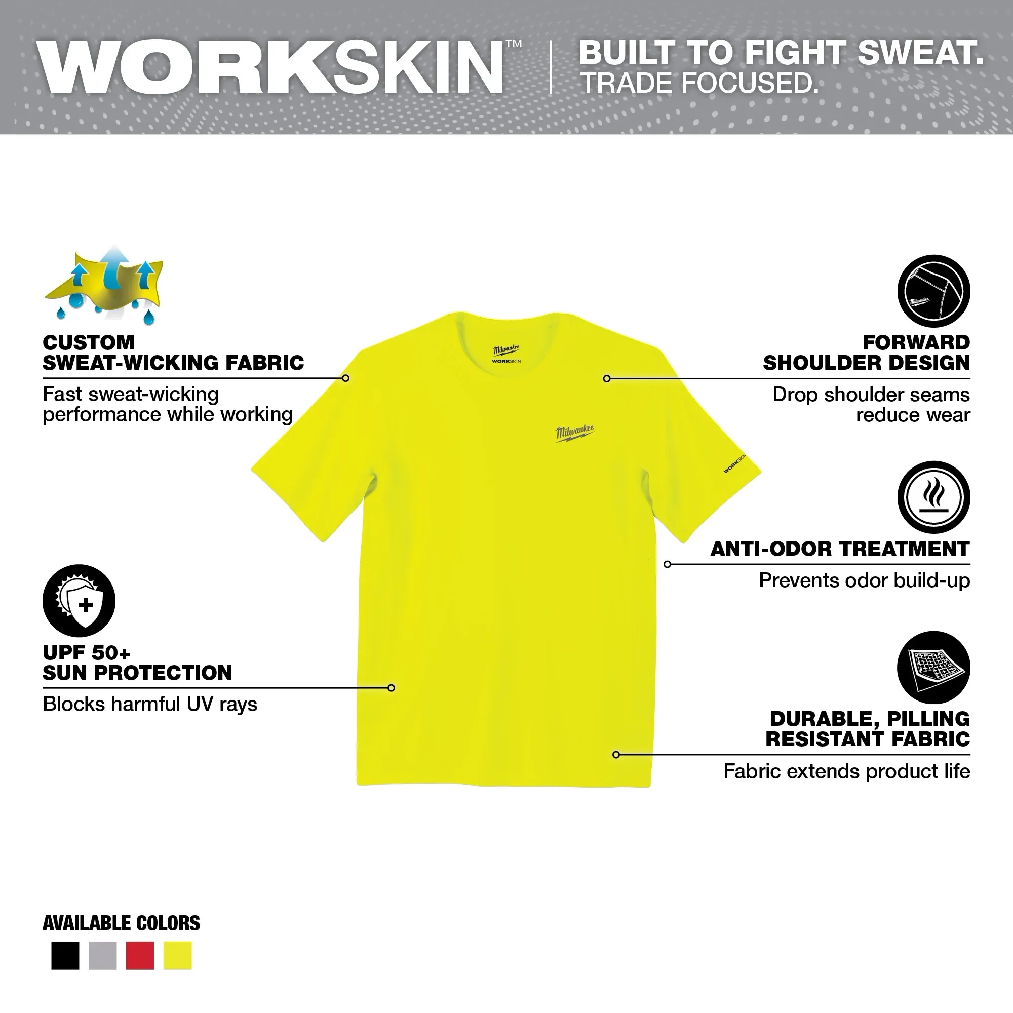 Milwaukee 414 WORKSKIN™ Lightweight Performance Shirt - Short Sleeve - Image 12
