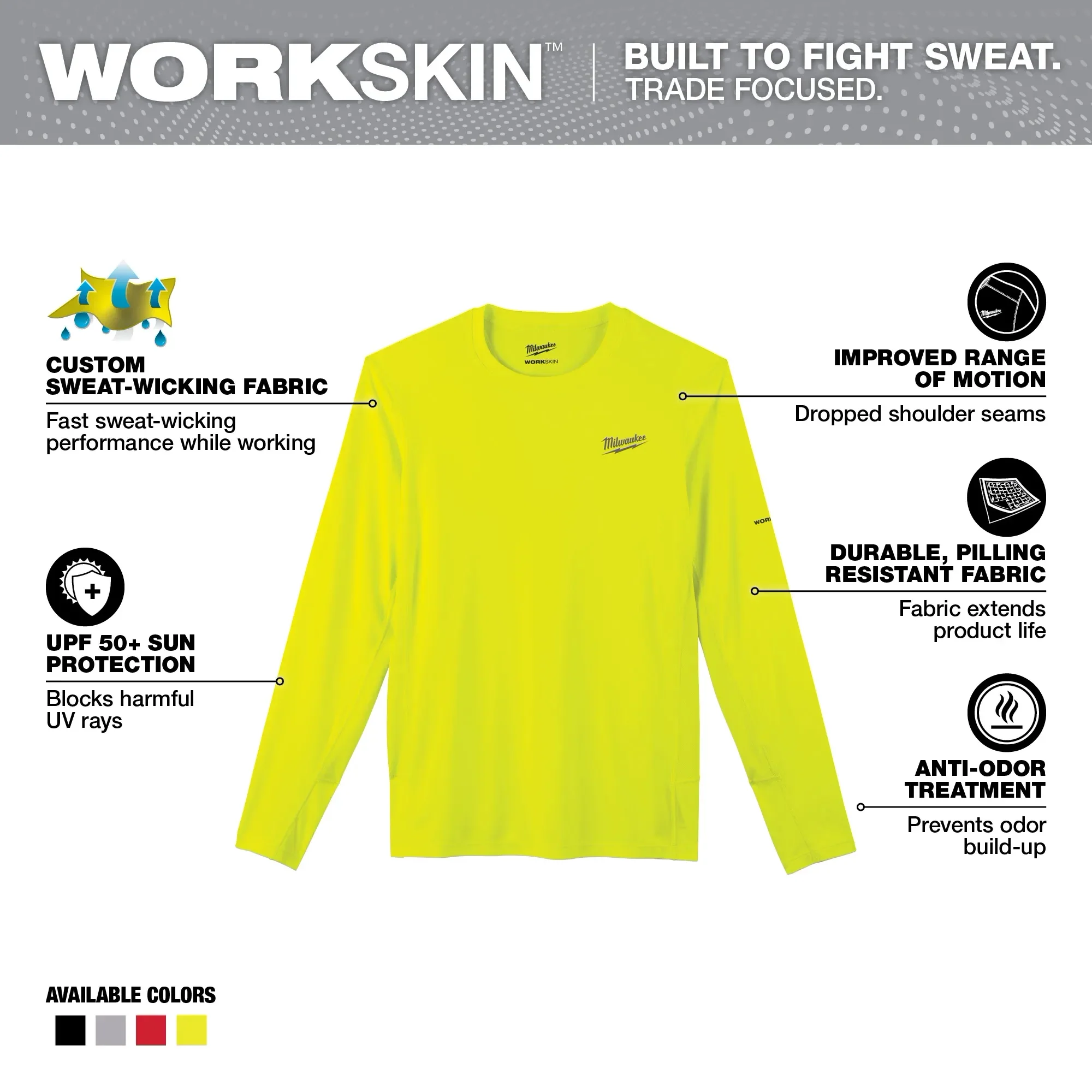 Milwaukee 415 WORKSKIN™ Lightweight Performance Shirt - Long Sleeve - Image 14