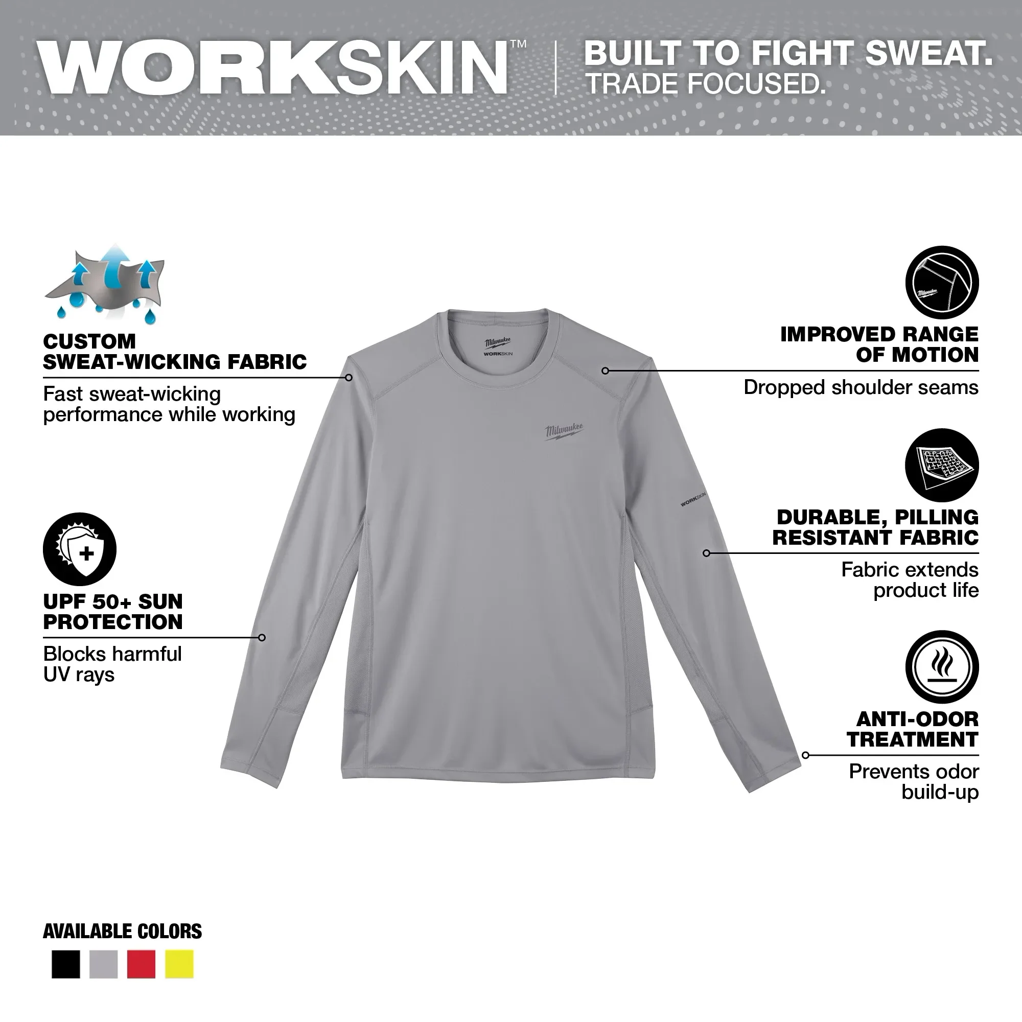Milwaukee 415 WORKSKIN™ Lightweight Performance Shirt - Long Sleeve - Image 6