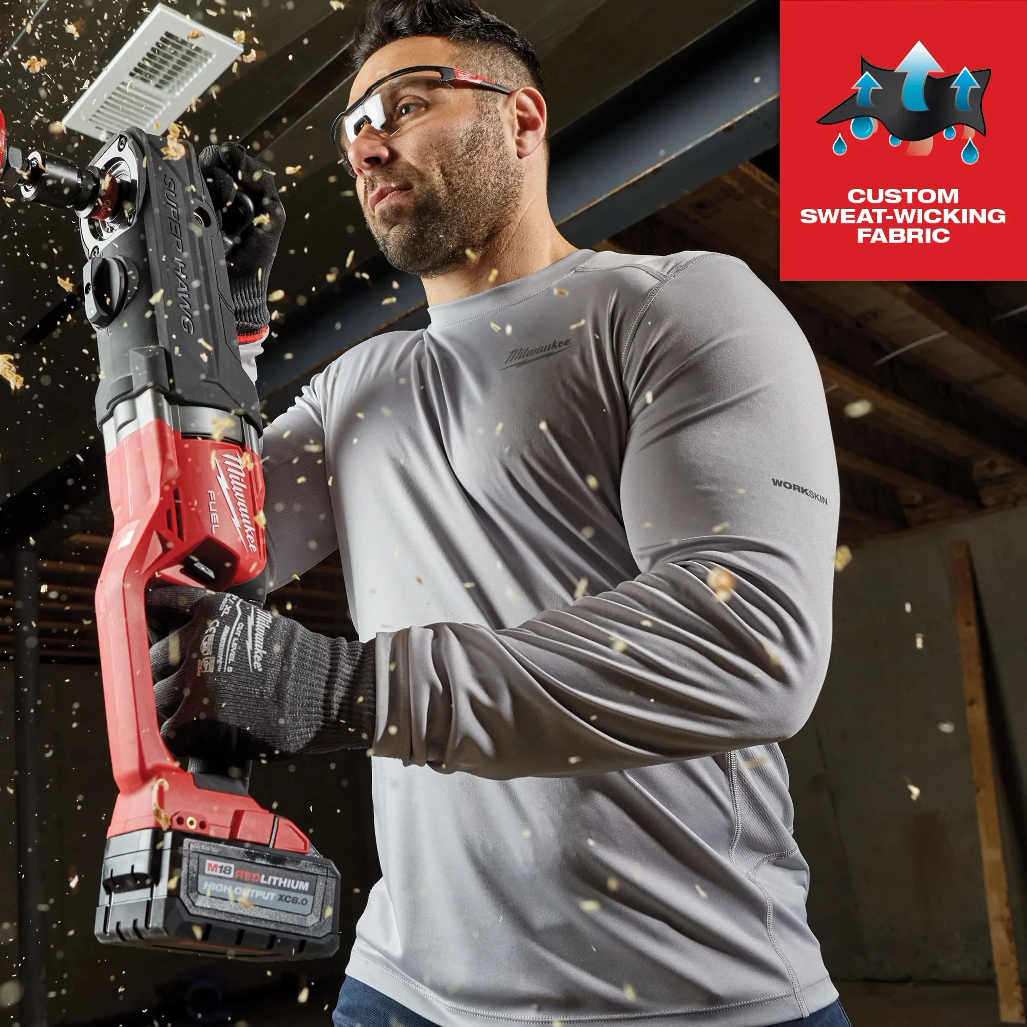 Milwaukee 415 WORKSKIN™ Lightweight Performance Shirt - Long Sleeve - Image 7