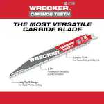 Milwaukee 48-00-5243, 12" 6 TPI THE WRECKER with Carbide Teeth SAWZALL Blade (1/pkg) - Image 5