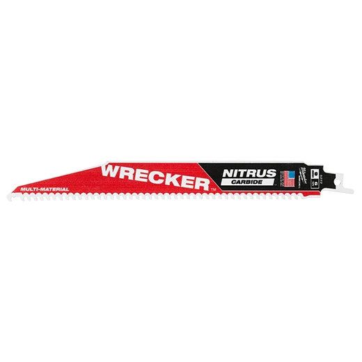 Milwaukee 48-00-5271, 6” WRECKER™ with NITRUS™ Carbide SAWZALL® Blade for Multi-Material 1PK - Image 2