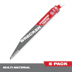Milwaukee 48-00-5542, 12" 6 TPI THE WRECKER with Carbide Teeth SAWZALL Blade (5/pkg) - Image 2